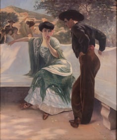 After E. Leon Durand, New York / France 19th / 20th Century, Spanish Dancers, oil on canvas