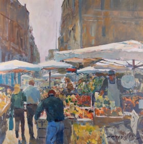 Charles J. Movalli, Massachusetts, Maine (1945 - 2016), Vegetables, oil on canvas