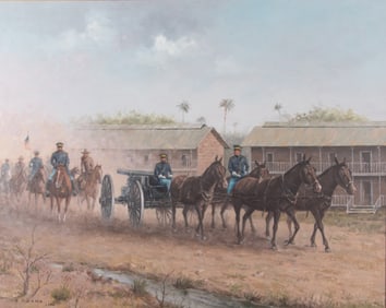 B. Adams, 20th Century, Fort Brown, 1973, oil on canvas