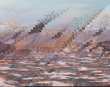 George Dabich, Wyoming, California (1922-2013), Chinook, oil on canvas
