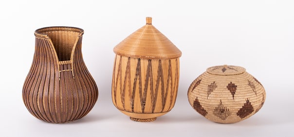 Three African Baskets