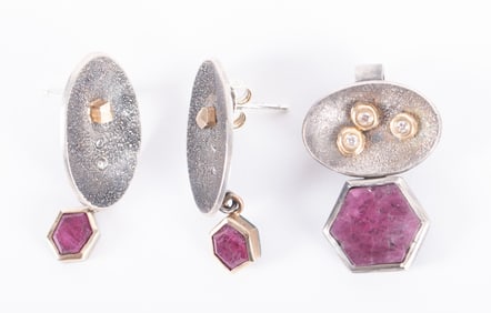Roger Rimel Earring and Pendant Set