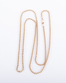 14K Yellow Gold 30 Inch Rope Chain