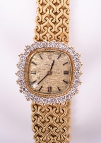 Vintage Rolex Bracelet Watch 18K Yellow Gold and Diamonds