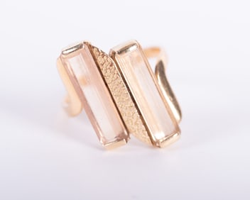 18K Yellow Gold Topaz Ring