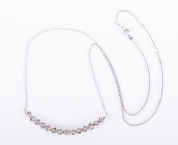 Diamond Necklace set in 10K White Gold
