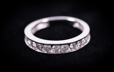 Diamond Band set in 10K White Gold
