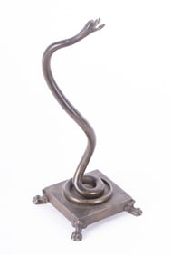 An Antique Bronze Snake Pocket Watch Holder