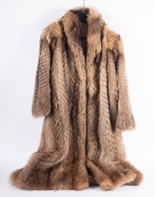 Ladies Floor Full Length Beaver Fur Coat