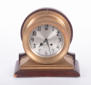 Brass C.C. Company Ships Bell Clock