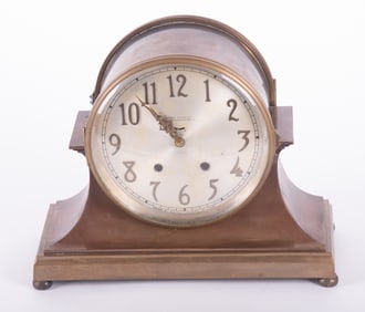 Seth Thomas Brass Case Ships Bell Clock