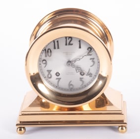 Chelsea Ships Bell Brass Case Clock with 4 Inch Dial