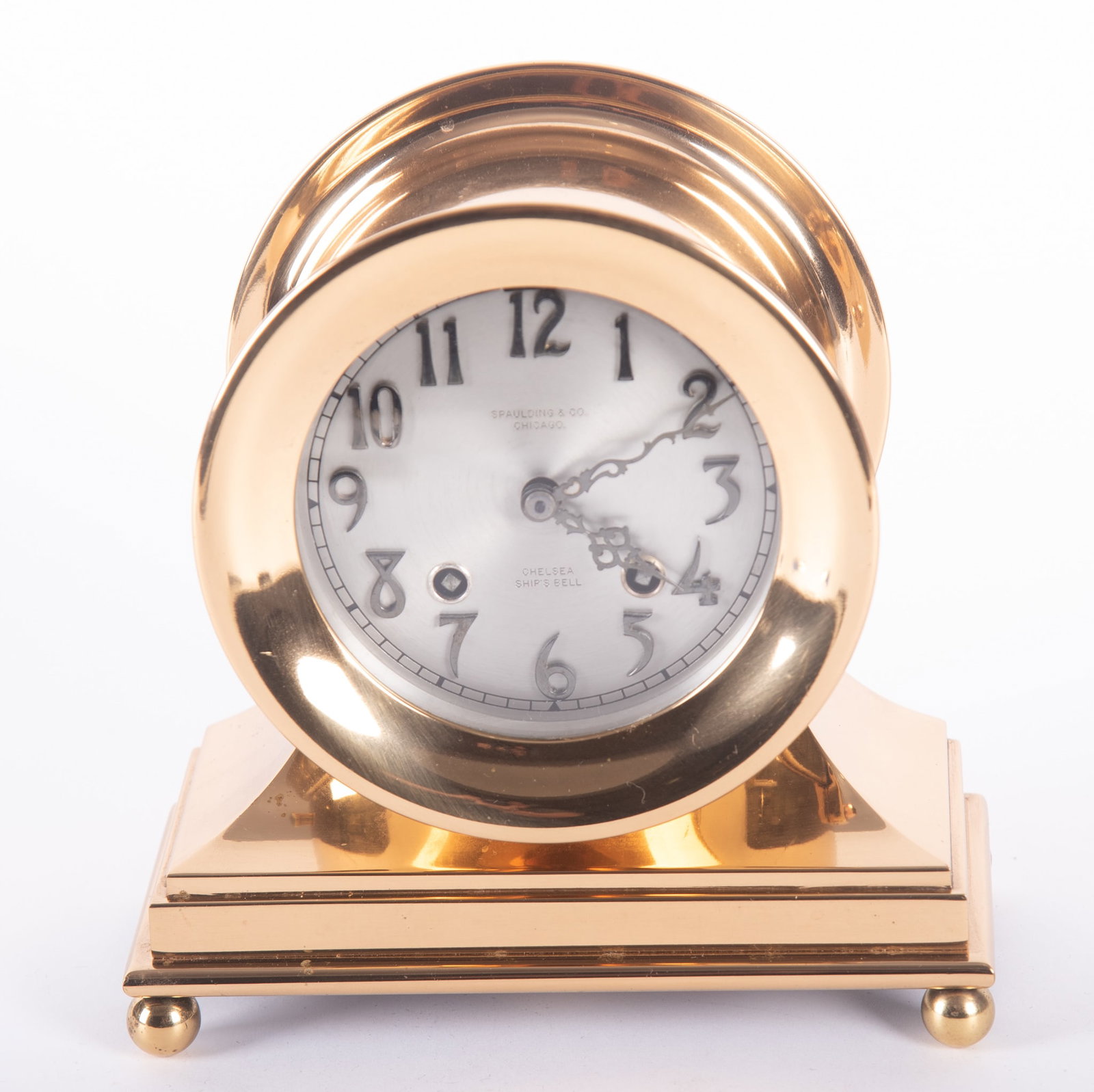Chelsea Ships Bell Brass Case Clock with 4 Inch Dial (1 of 4)