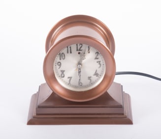 Unmarked Electric Ships Bell Clock