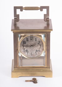 Large Carriage Clock with Chelsea Ships Bell Movement