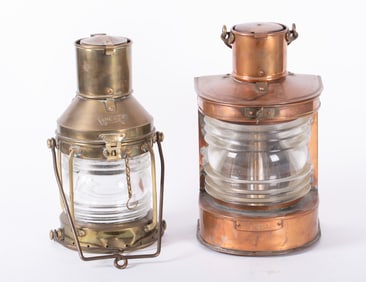 Two Vintage Nautica Anchor Lanterns