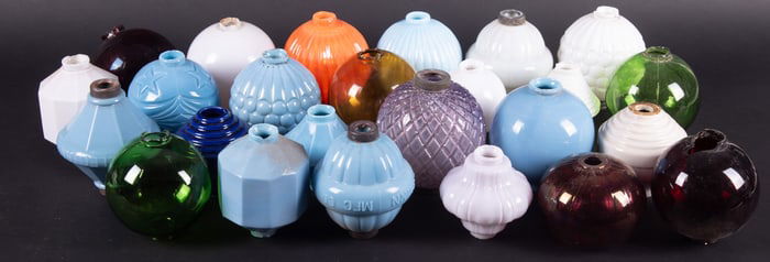 Collection Of Twenty Five Lightning Rod Glass Balls