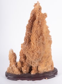 Stalactite Calcite Specimen on Stand