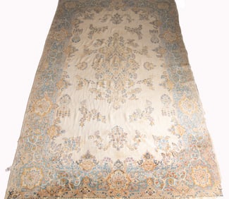Handwoven Persian Kerman Room Rug