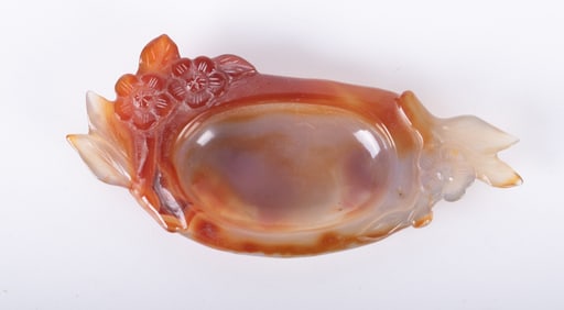 A Chinese Carved Agate Brush Wash