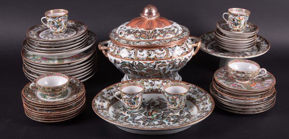 Chinese Famille Rose / Thousand Butterfly Porcelain Collection (52 pieces)
