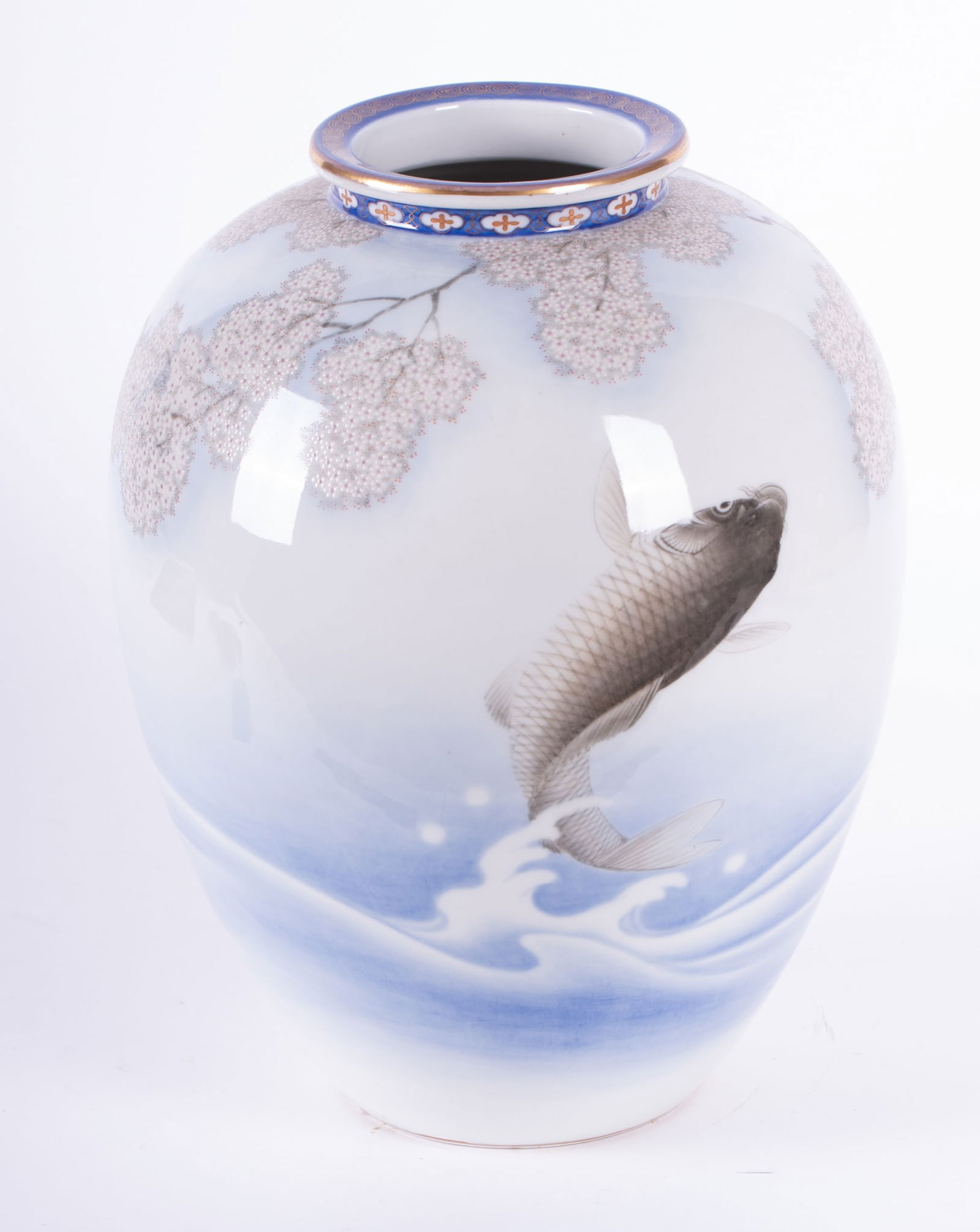 A Large Japanese Fukagawa Koransha Porcelain Vase (1 of 4)