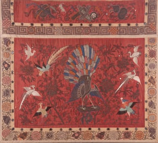 Large Asian Silk Embroidered Altar Hanging