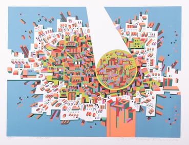 Risaburo Kimura, Japan (1924-2014), City 369 and City 381, serigraph, ed. 60/300, and 36/300