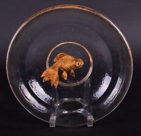 A Contemporary Studio Cast Glass Center Bowl, George Bacquet