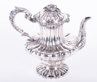 An Antique English Sterling Silver Teapot