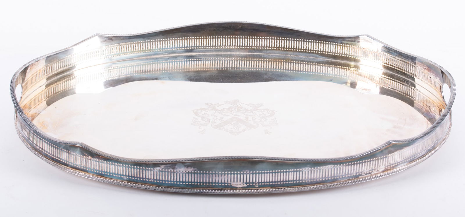 A Sheffield Plated Silver Galleried Tray (1 of 4)