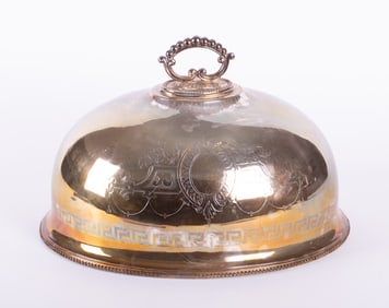 An Antique English Plated Silver Game Cover