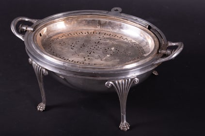 Daniel & Arter Silver Plate Sliding Dome Covered Bacon Dish