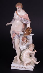 An Antique Berlin KPM Porcelain Figure Group, Allegory of the Arts