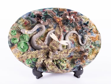 A Contemporary Palissy Ware Platter, Geoffrey Luff
