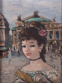 Francois Gerome, France (b. 1895), Woman in Paris, oil on canvas