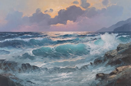 Alexander A Dzigurski, California (1911-1995), Seascape, oil on canvas