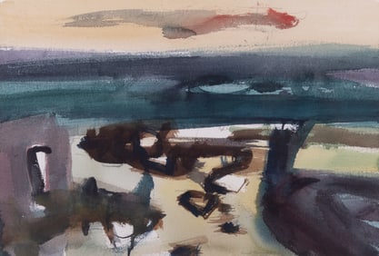 Frederick E. Conway, Missouri (1900-1973), Abstract, watercolor on paper