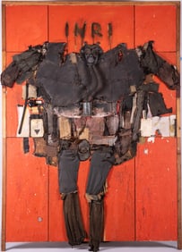 Ernest Tino Trova, Missouri (1927-2009), INRI, 1961, mixed media assemblage