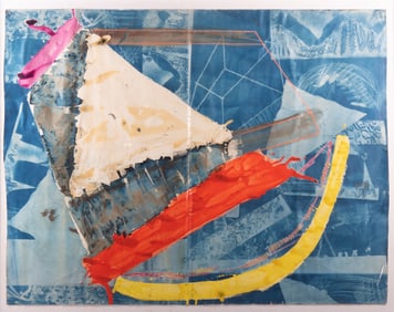 Peter E. Marcus, St. Louis (b. 1939), Untitled, acrylic and mixed media mounted on canvas