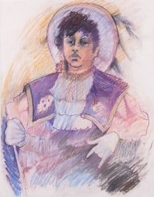 John Wehmer, Missouri (1927-2019), Lisa in Violet, 1987, pastel on paper
