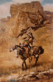 Troy Denton, American (b. 1949), The Last Chief, oil on canvas