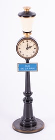 A Miniature LeCoultre Street Lamp Clock