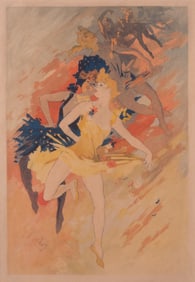 Jules Cheret, French (1836-1932), La Danse, color lithograph, Maitres de l'Affiches