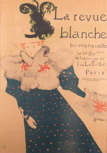 Henri de Toulouse-Lautrec, French (1864-1901), La Revue Blanche, 1895 (Delteil 355; Adriani 130;: Henri de Toulouse-LautrecFrench, (1864-1901)La Revue Blanche, 1895 (Delteil 355; Adriani 130; Wittrock P16)lithograph printed in colors on two sheets of wove papercommissioned by La Revue Blanche, pub