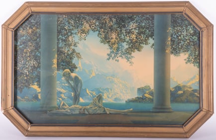 Vintage Maxfield Parrish Chromolithograph, "Daybreak"