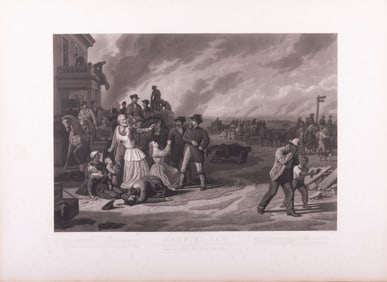 After George Caleb Bingham, American (1811-1879), Martial Law, circa 1872, mezzotint engraving