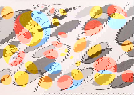 Alexander Calder, American (1898-1976), Hope of Volubis (L'Espoir du Volubis), 1973, color: Alexander CalderAmerican, (1898-1976)Hope of Volubis (L'Espoir du Volubis), 1973color lithograph on Japon nacre, ed. XVI/Lsigned and numbered in pencil lower margin, framed.20 1/2 x 28 1/4 inches