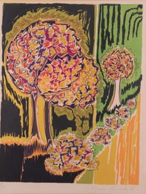 Gloria Vanderbilt, American (1924-2019), Tree, ed. 64/250, color lithograph