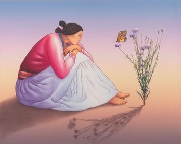 R.C. Gorman, New Mexico, Arizona, California (1932-2005), Monarch, 1993, color lithograph, A.P. #12